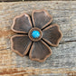 Western Conchos Copper Flower Turquoise Concho 1.5"  W111S W111S