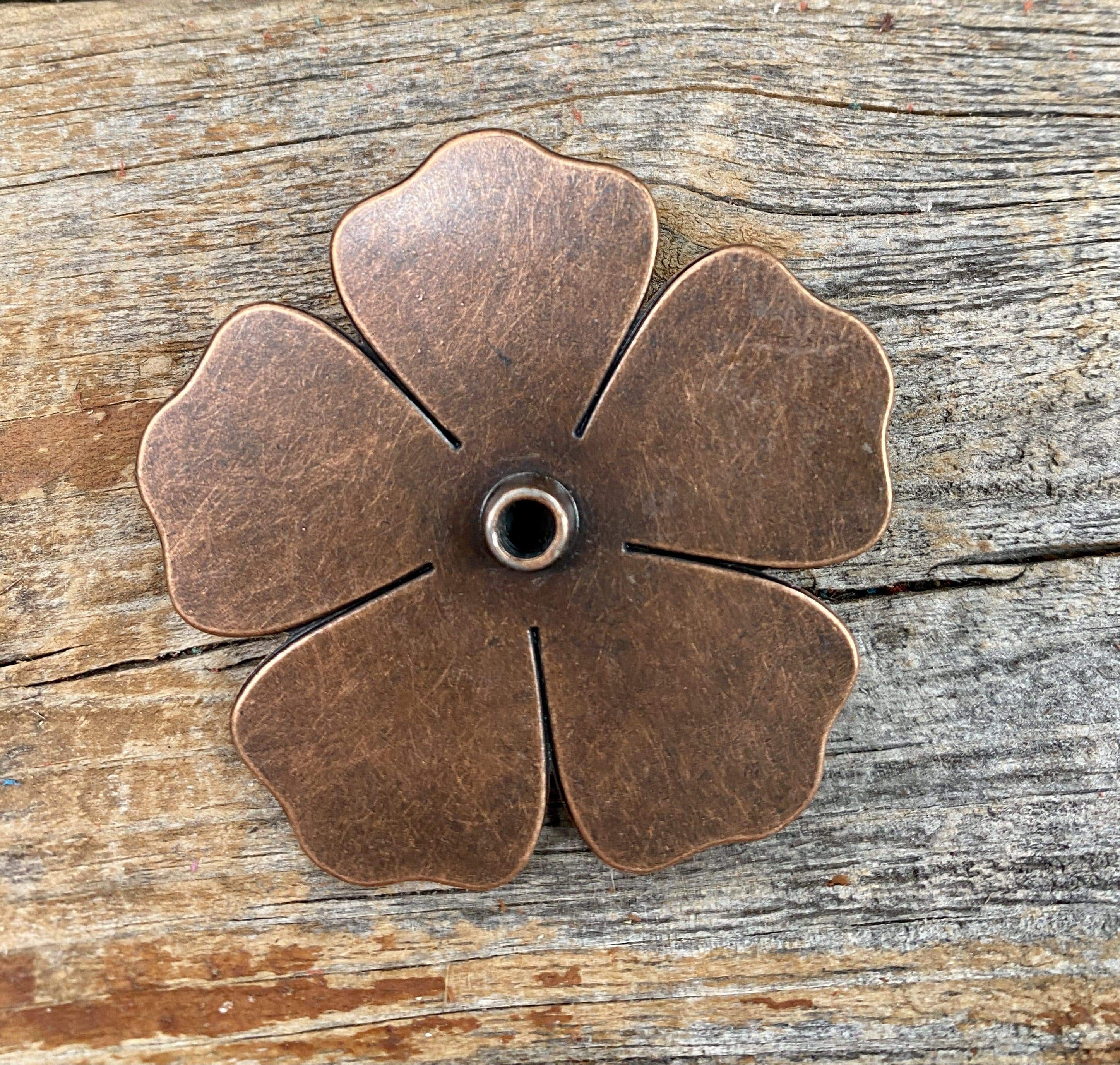 Western Conchos Copper Flower Turquoise Concho  2"  W111L W111L