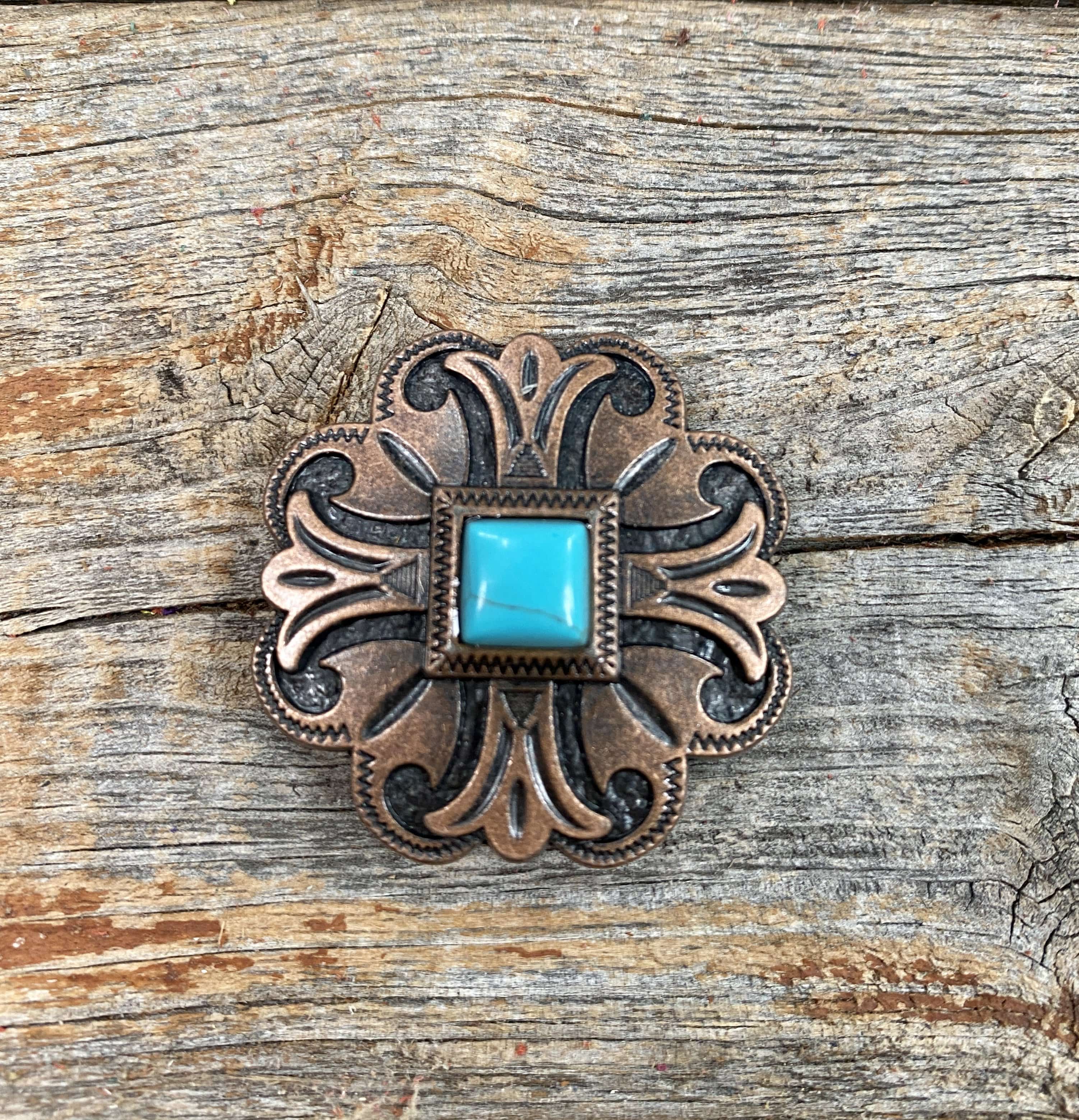 Western Conchos Copper Turquoise Concho 1