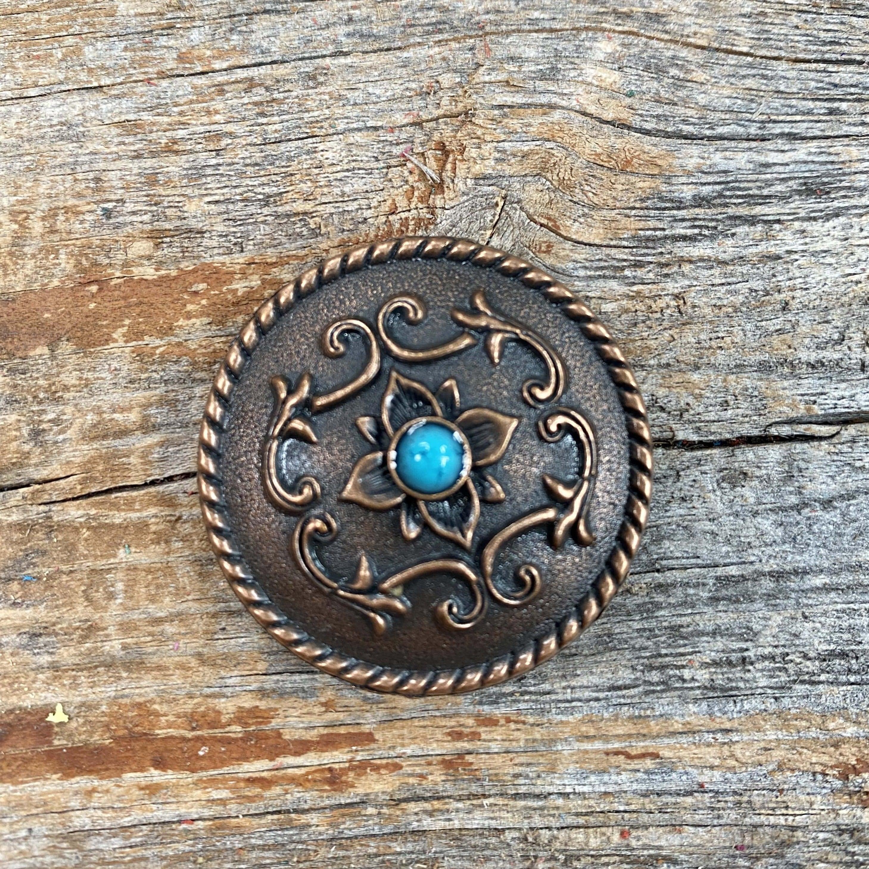 Western Conchos Copper Turquoise Concho 1