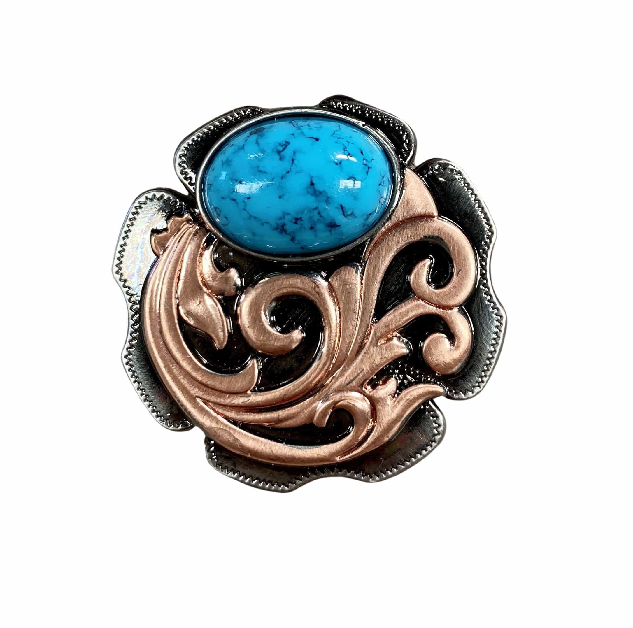 Western Conchos Copper Turquoise Howlite 1.5" #W121L W121L
