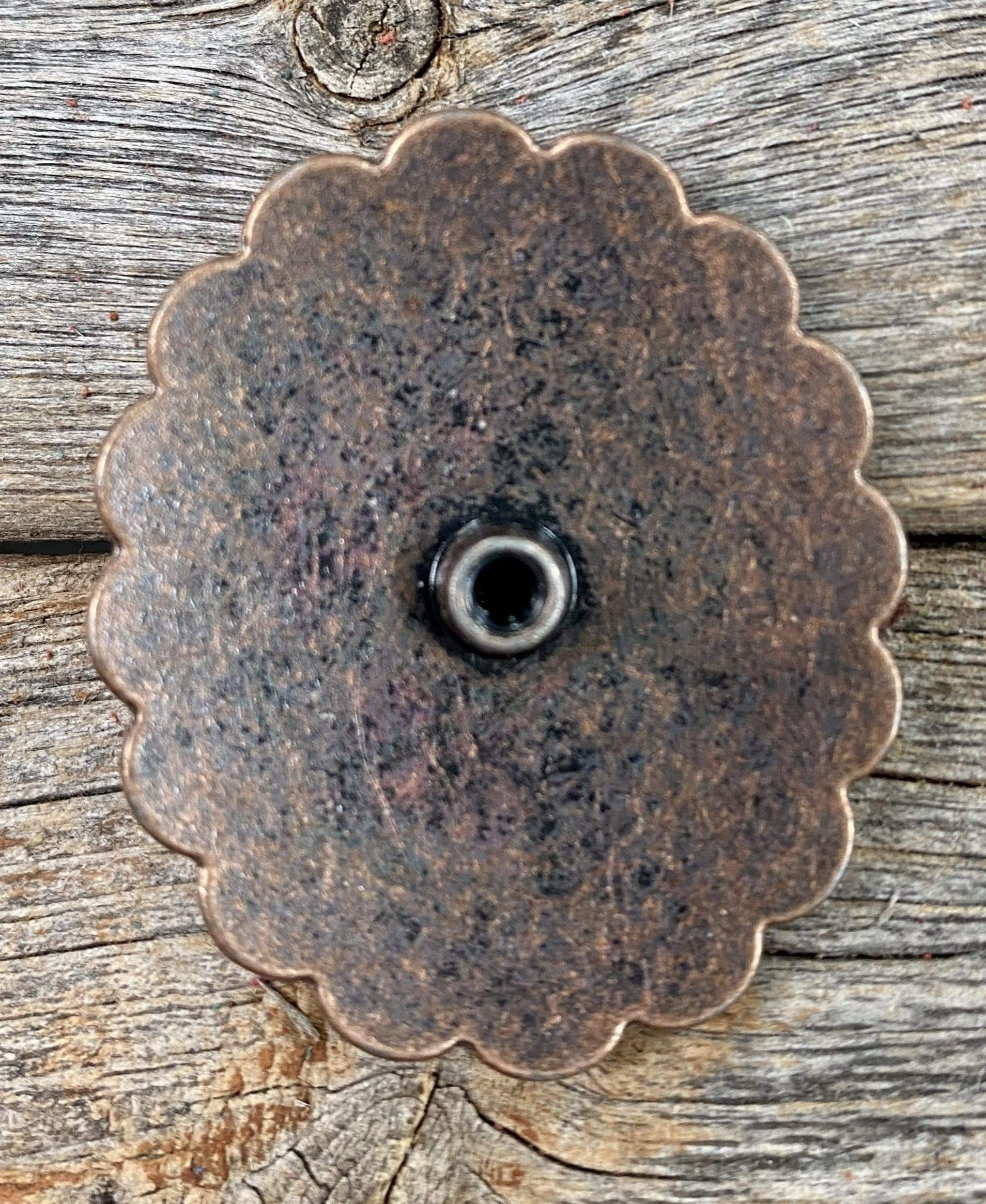 Western Conchos Copper Turquoise Oval Concho 1.75" W179L W179L