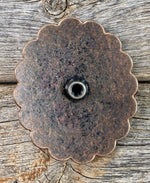 Western Conchos Copper Turquoise Oval Concho 1.75" W179L W179L