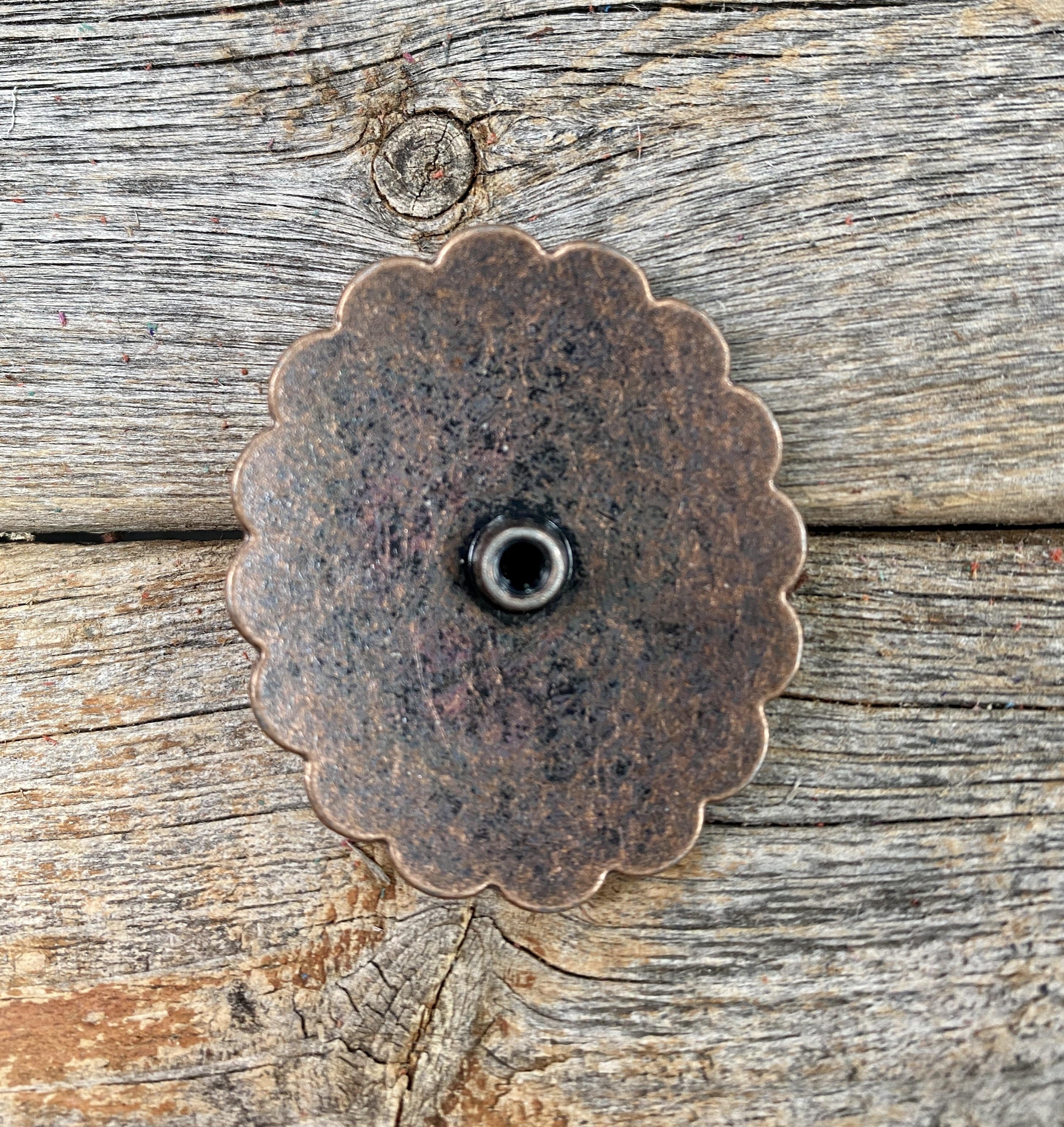 Western Conchos Copper Turquoise Oval Concho 3/4” W179S W179S