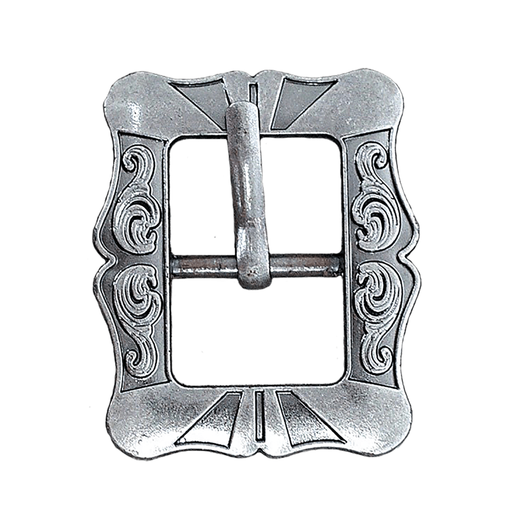 Western Conchos Small Antique Silver Cart Buckle W159B W159B