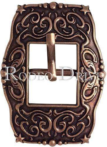 Western Conchos Small Star Copper Cart Buckle W176B W176B