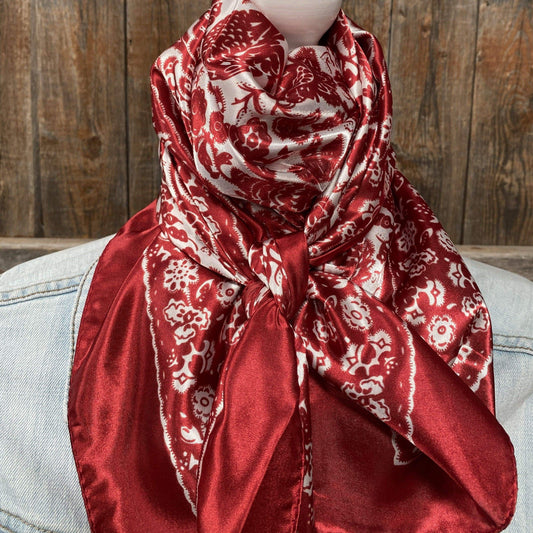 Wild Rags WR143 Red & Cream Paisley Wild Rag/Scarf WR143