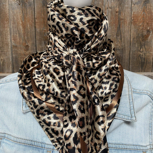 Wild Rags WR168 Tan Leopard Wild Rag/Scarf WR168