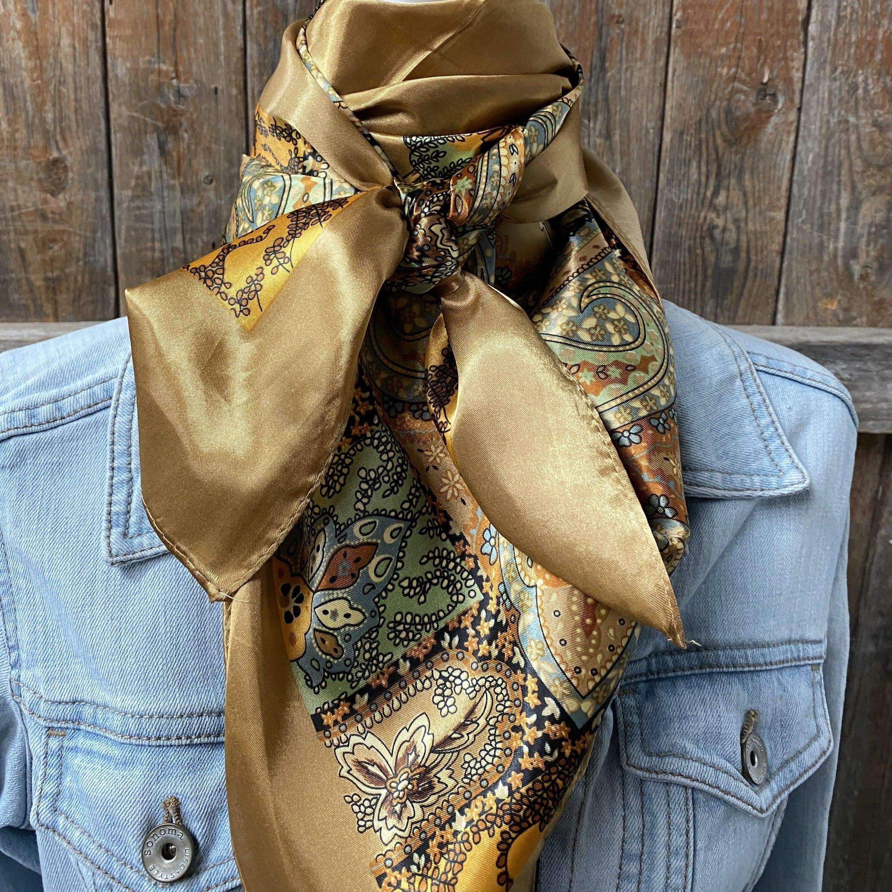 Wild Rags WR2040 Neutral Tone Paisley Wild Rag / Scarf WR2040
