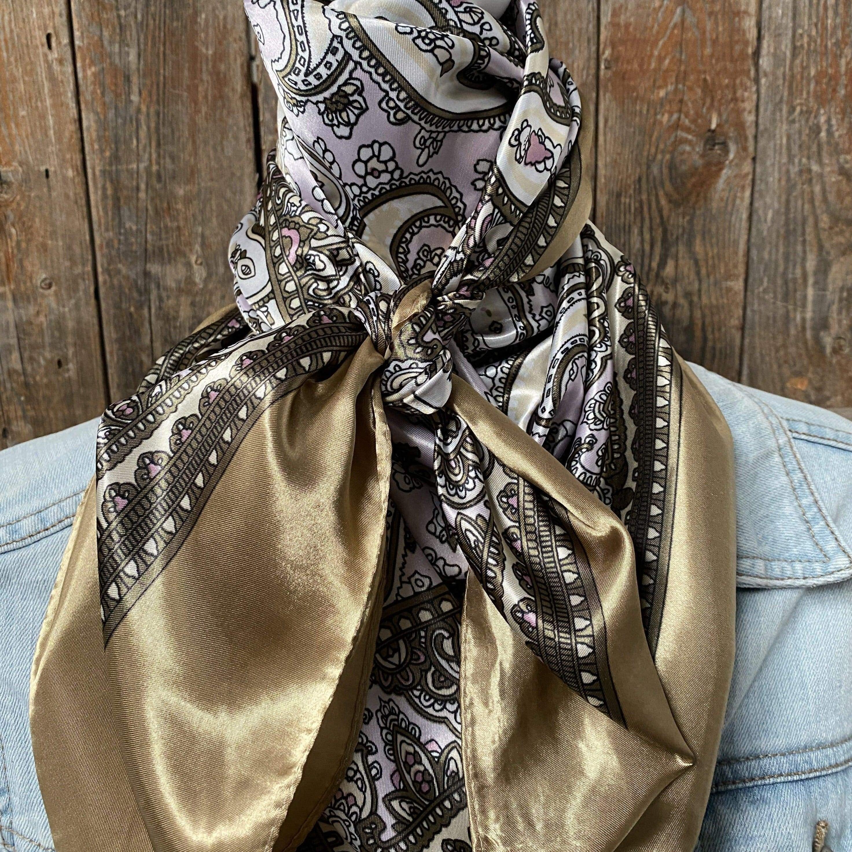 Wild Rags WR2145 Tan & Pink Paisley Wild Rag / Scarf WR2145