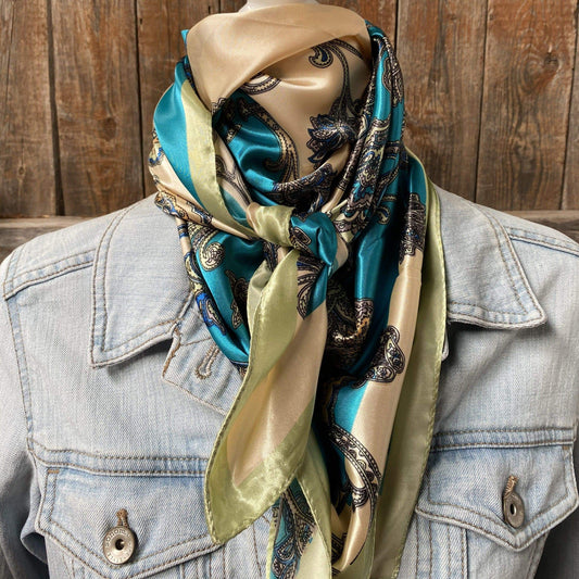 Wild Rags WR299 Turquoise Paisley Wild Rag / Scarf WR299