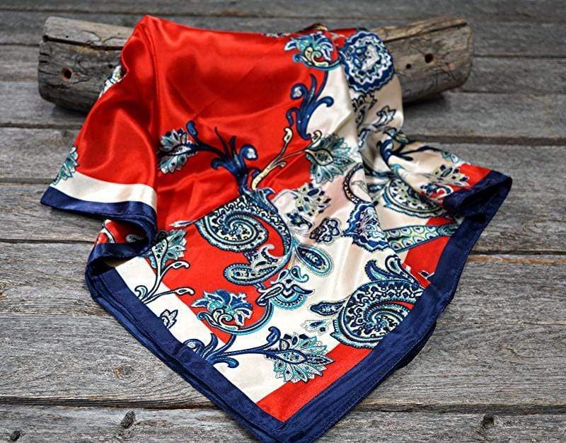 Wild Rags WR300 Red & Navy Paisley Wild Rag / Scarf WR300
