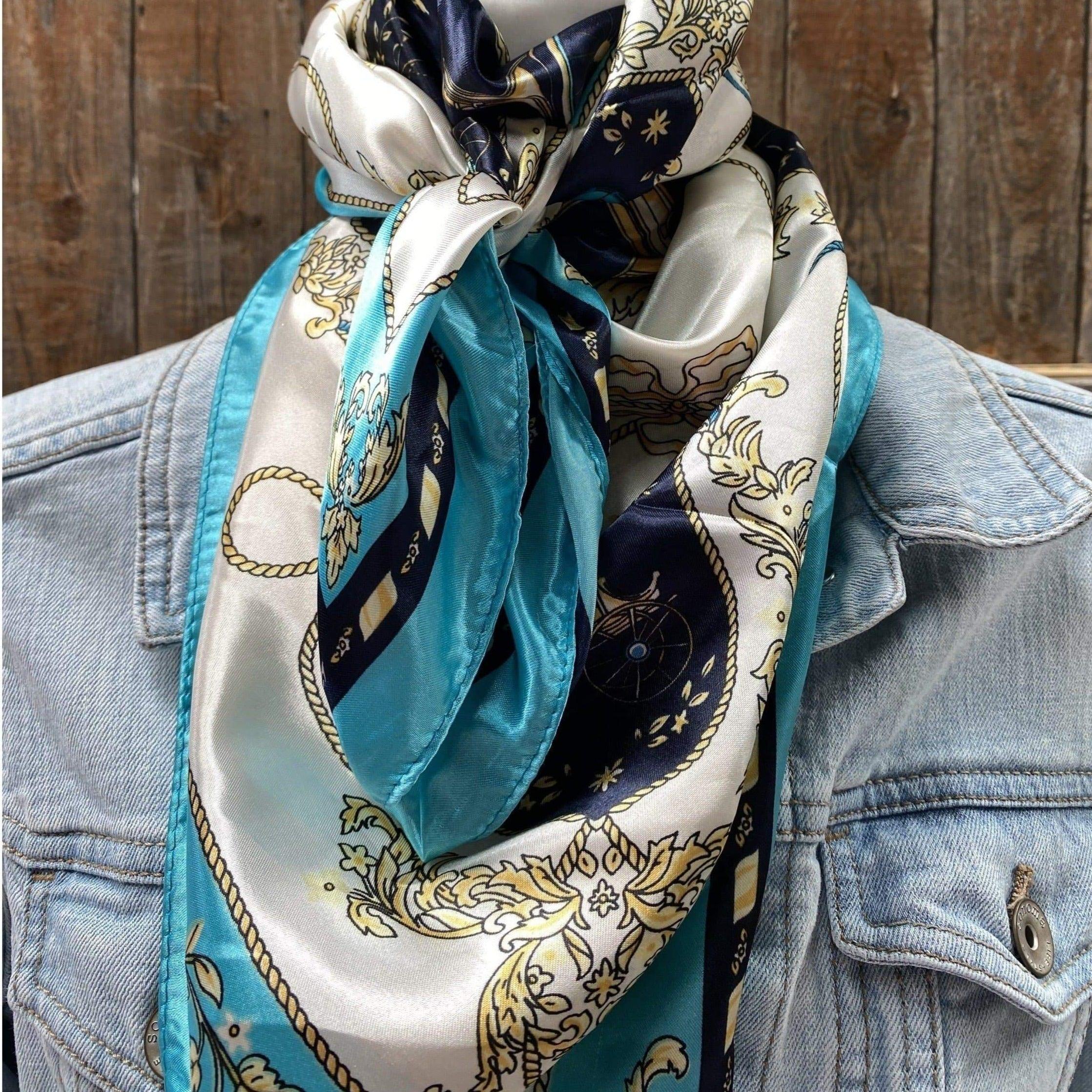 Wild Rags WR326 Ornate Turquoise Wild Rag / Scarf WR326