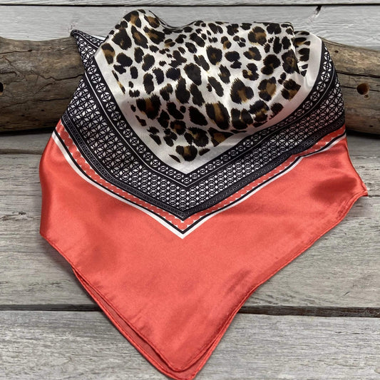Wild Rags WR396 Orange Leopard Print Wild Rag/Scarf WR396