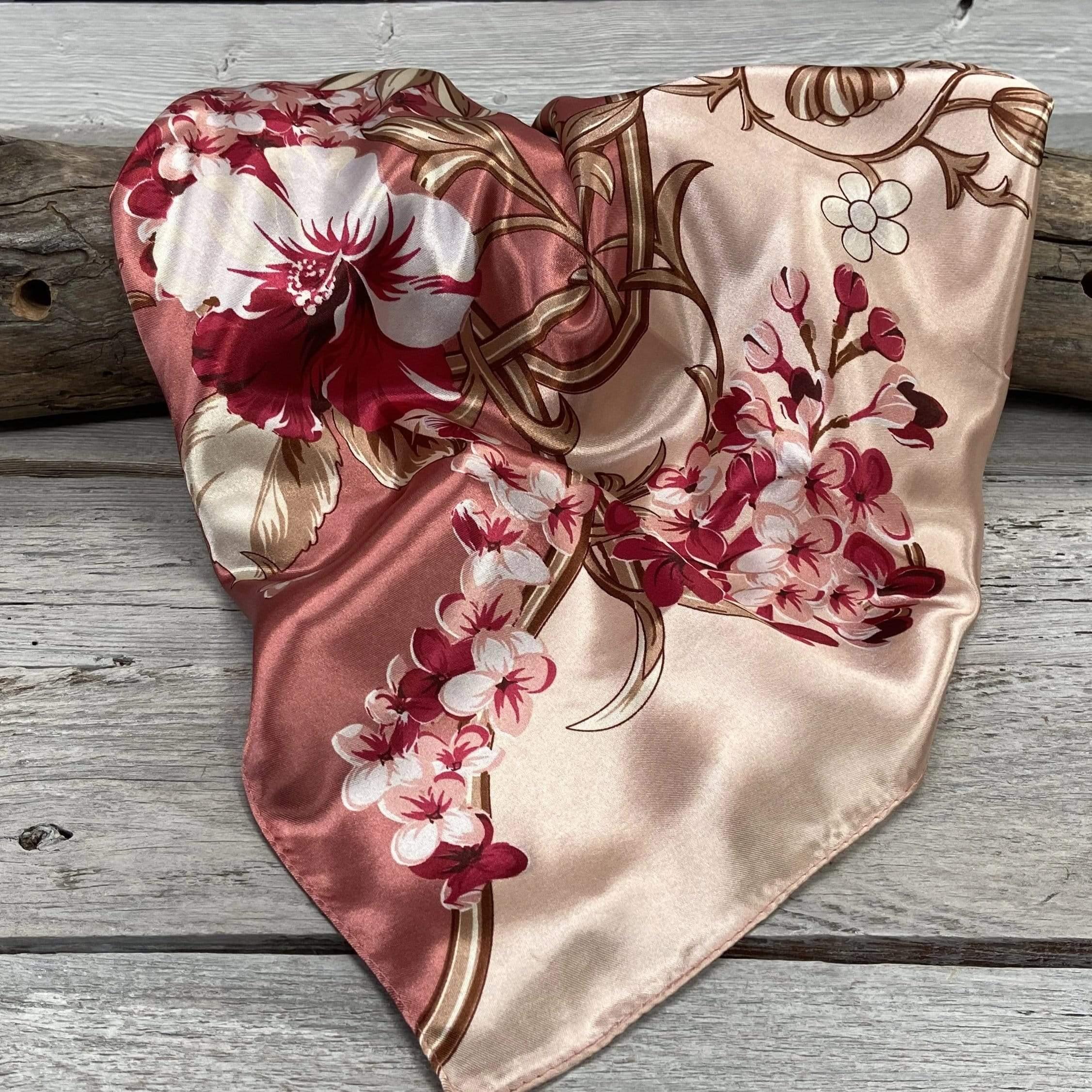 Wild Rags WR403 Raspberry Pink Floral Wild Rag/Scarf WR403