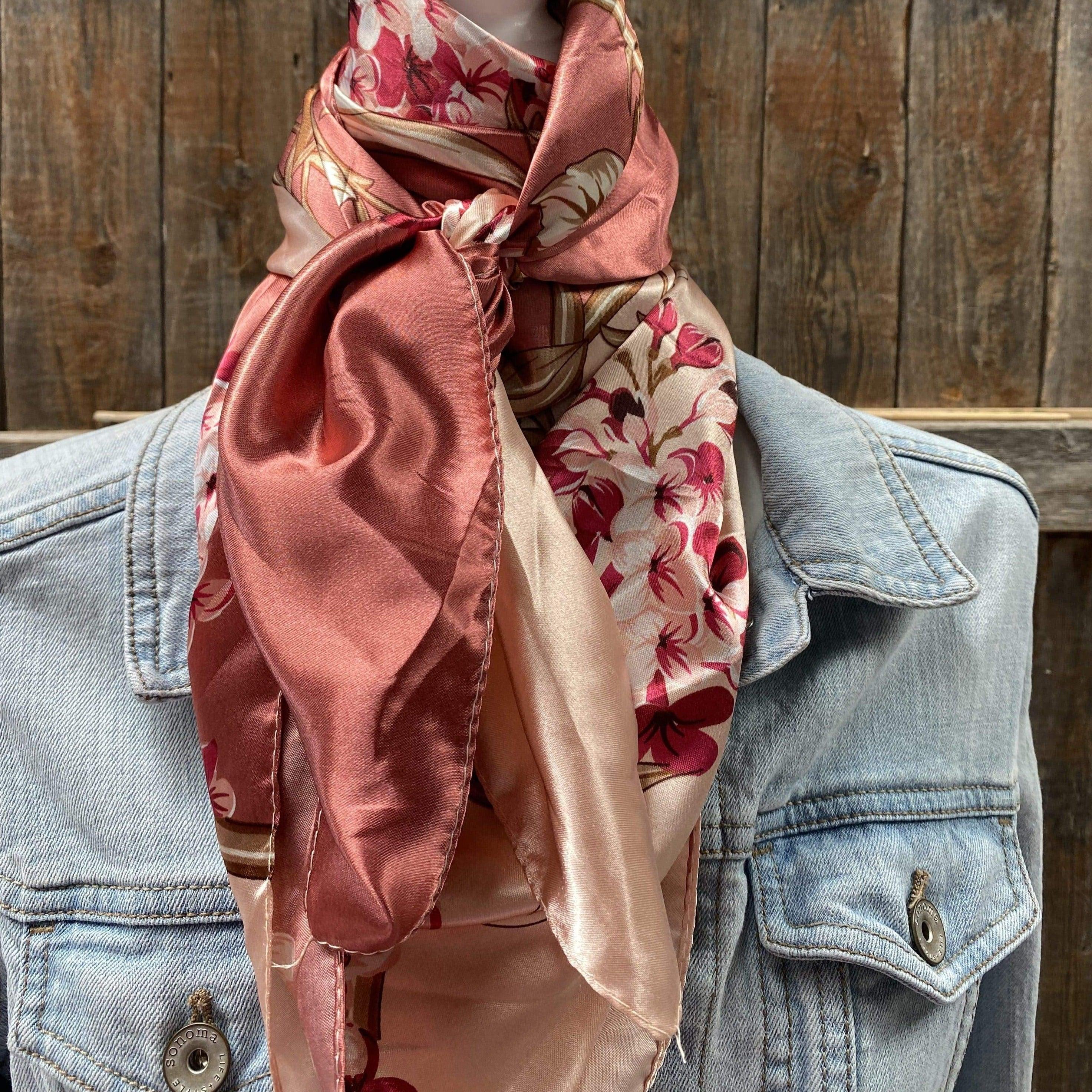 Wild Rags WR403 Raspberry Pink Floral Wild Rag/Scarf WR403