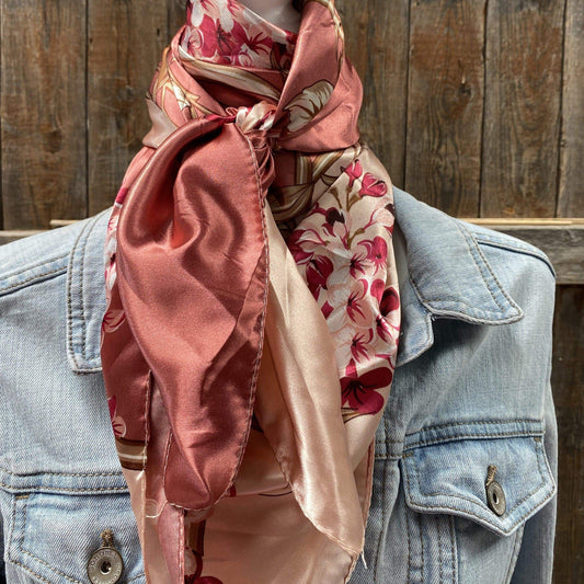 Wild Rags WR403 Raspberry Pink Floral Wild Rag/Scarf WR403