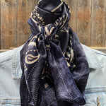Wild Rags WR433 Blue and Cream Paisley Wild Rag/Scarf WR433