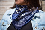 Wild Rags WR433 Blue and Cream Paisley Wild Rag/Scarf WR433