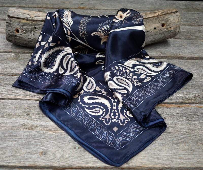 Wild Rags WR433 Blue and Cream Paisley Wild Rag/Scarf WR433