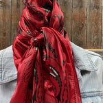 Wild Rags WR434 Red & Black Paisley Wild Rag/Scarf WR434