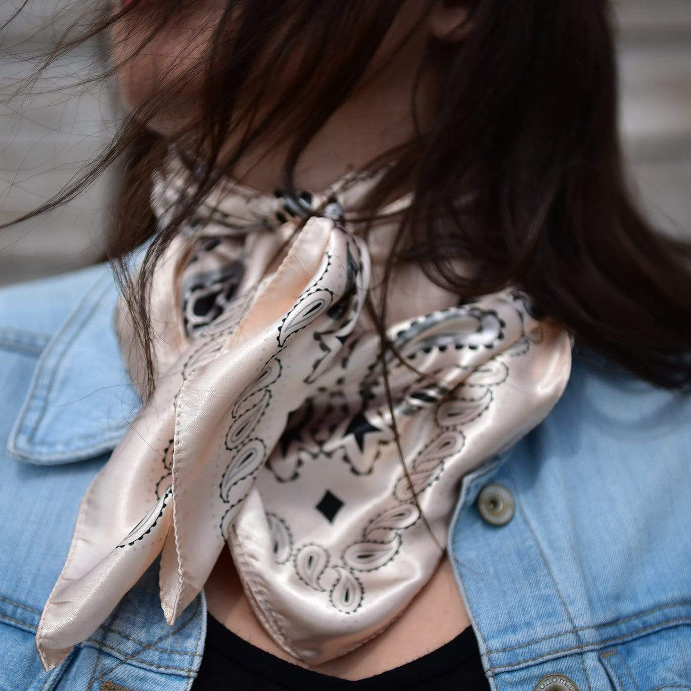 Wild Rags WR435 Pink & Silver Paisley Wild Rag/Scarf WR435