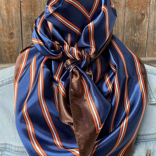 Wild Rags WR547 Orange and Blue Stripes Wild Rag / Scarf WR547