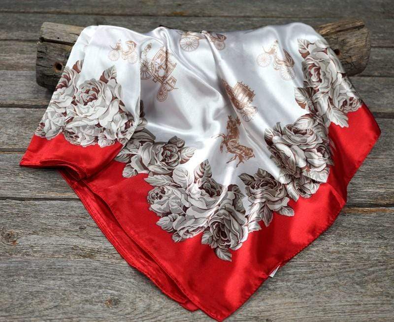 Wild Rags WR592 Red & Wine Floral Wild Rag / Scarf WR592