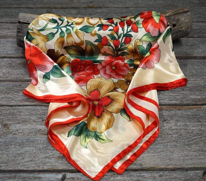 Wild Rags WR832 Red Green & Gold Floral Wild Rag / Scarf WR832