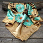 Wild Rags WR853 Gold & Turquoise Floral Wild Rag/Scarf WR853