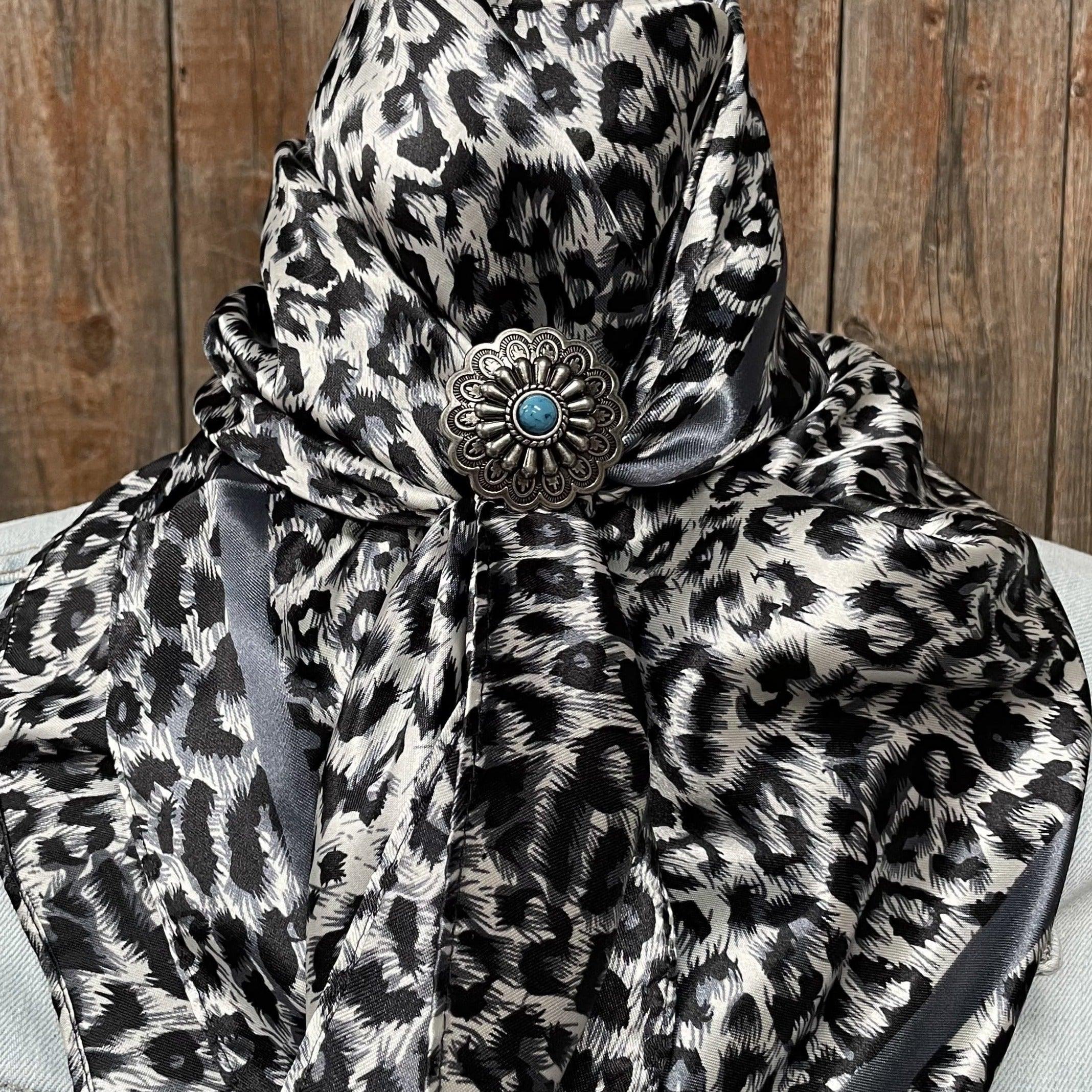 Wild Rags WRC167B Snow Leopard Wild Rag/Scarf - W203 Slide WRC167B