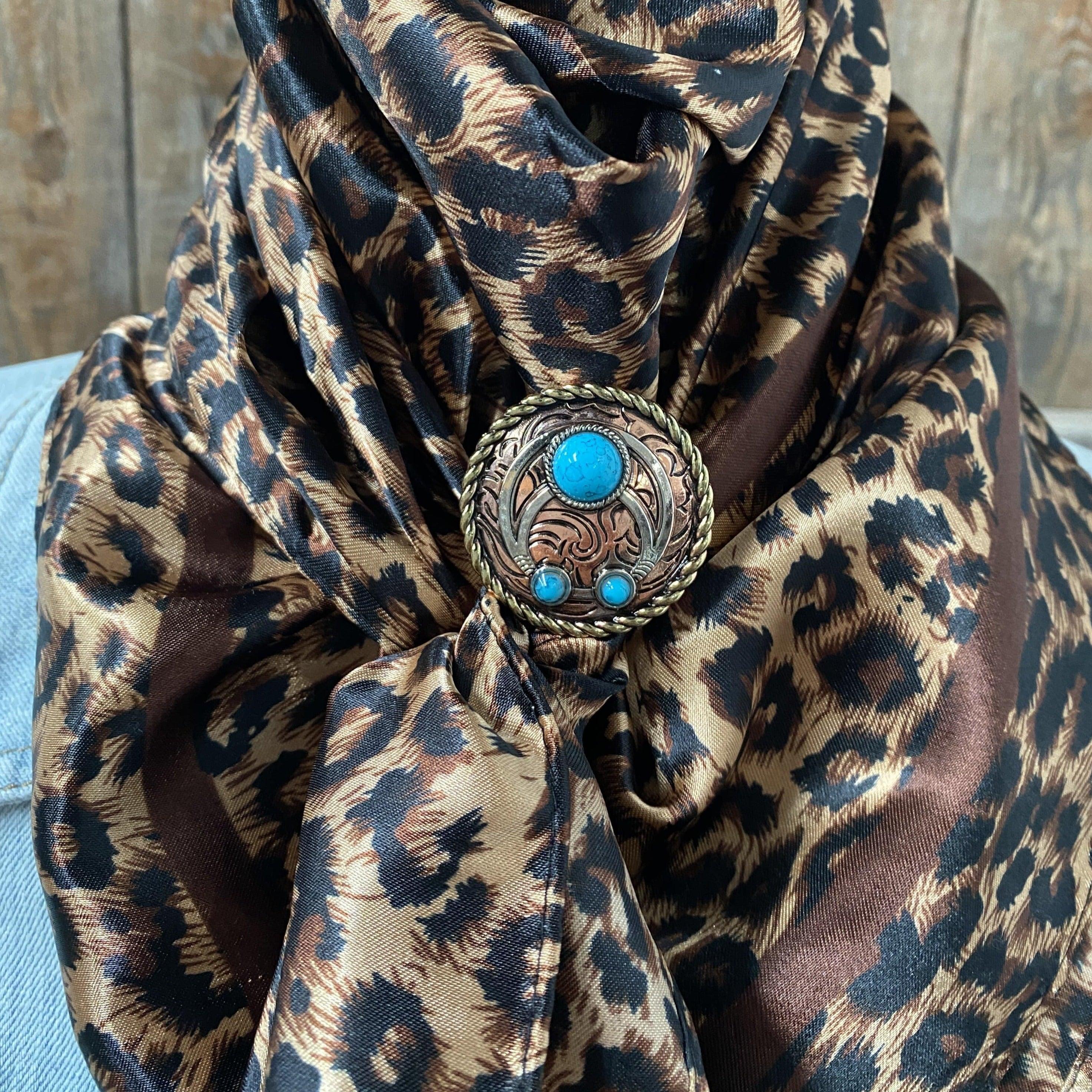 Wild Rags WRC169B Brown Leopard Wild Rag/Scarf - W206 Slide WRC169B