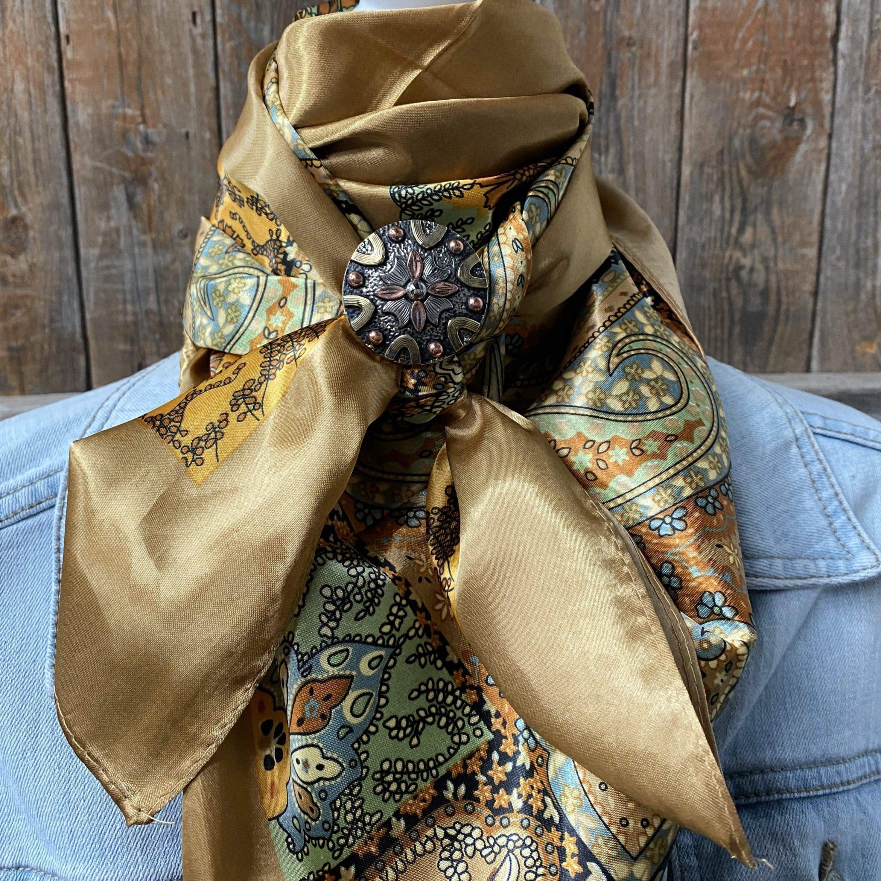 Wild Rags WRC2040A Neutral Tone Paisley Wild Rag / Scarf -W147 Slide WRC2040A