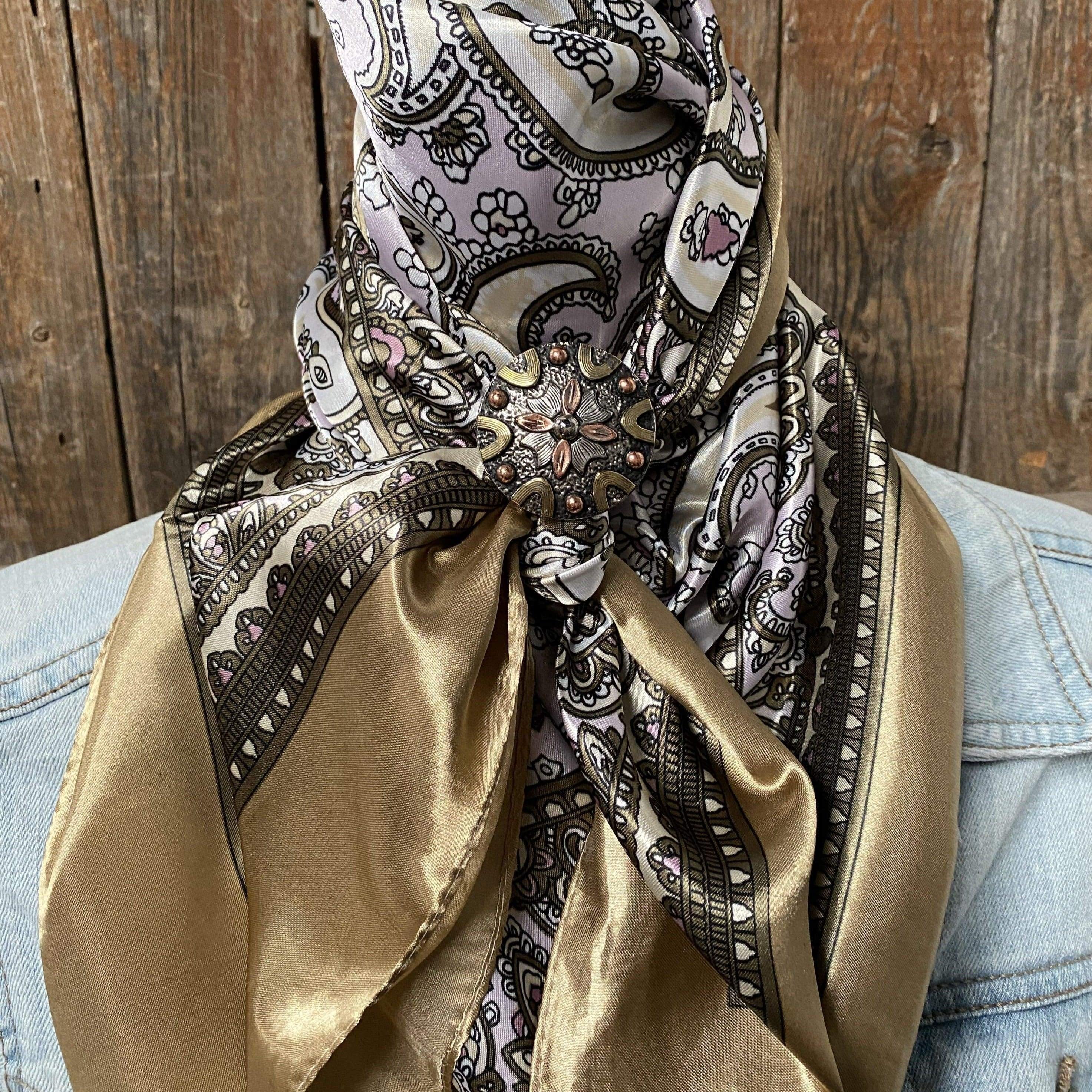 Wild Rags WRC2145A Tan & Pink Paisley Wild Rag / Scarf -W147L Slide WRC2145A