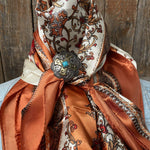 Wild Rags WRC2179B Burnt Orange & Tan Wild Rag / Scarf -W189L Slide WRC2179B
