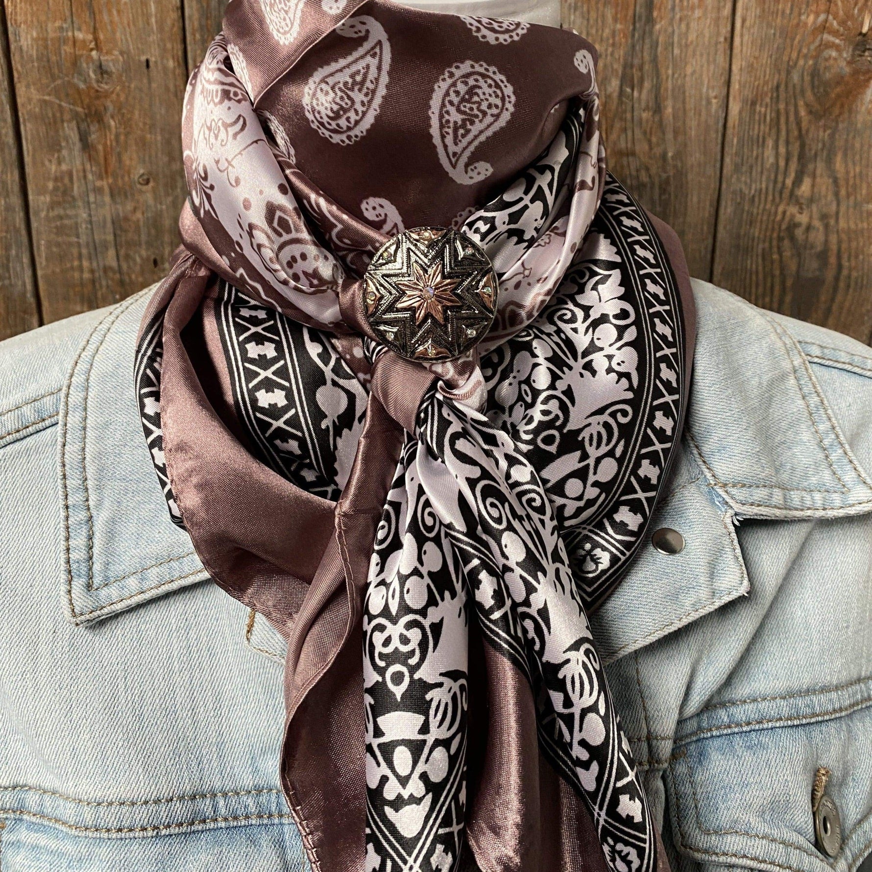 Wild Rags WRC2557A Two Tone Paisley Wild Rag / Scarf -W185 Slide WRC2557A