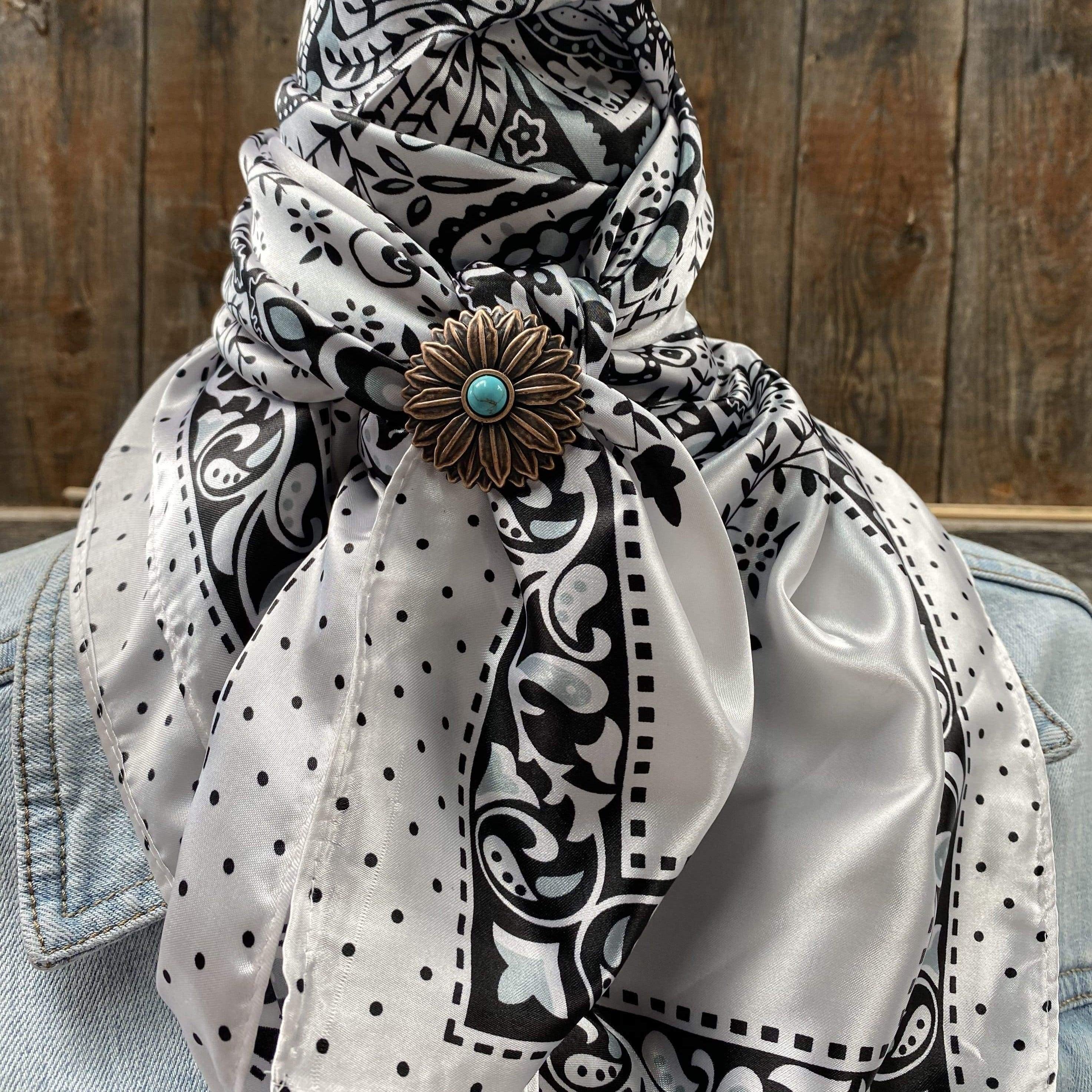 Wild Rags WRC444B Black/White Polka Dot & Paisley Wild Rag/Scarf -W132L Slide WRC444B