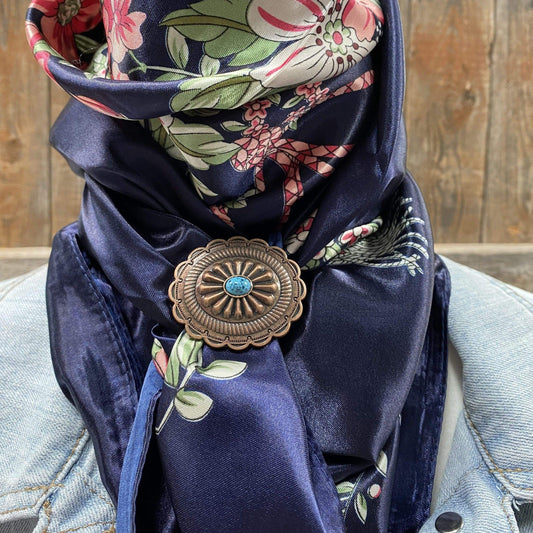 Wild Rags WRC51B Rose Buds & Tassels Wild Rag/Scarf - W179L Slide WRC51B