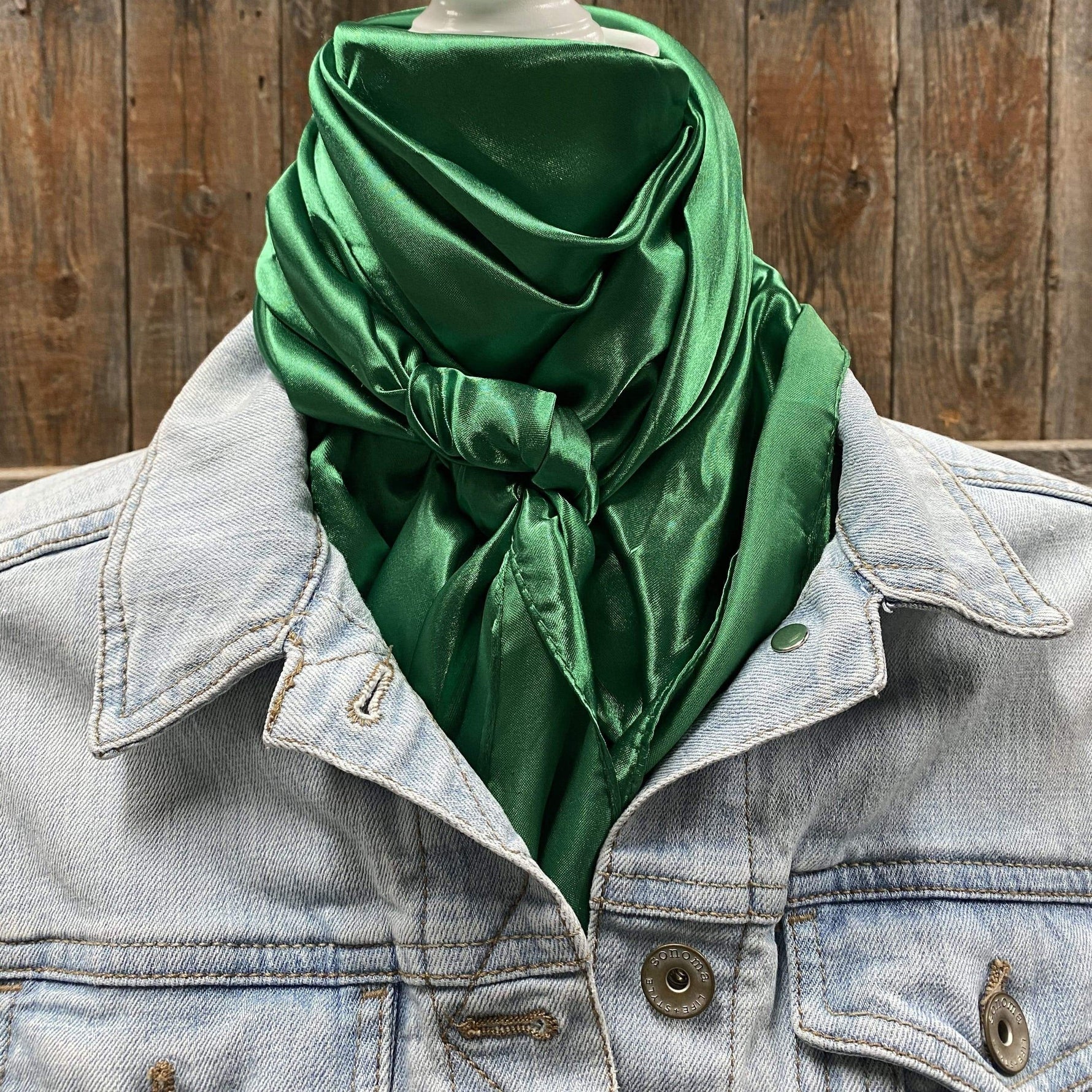 Wild Rags WRS18 Solid Green Wild Rag / Scarf WRS18