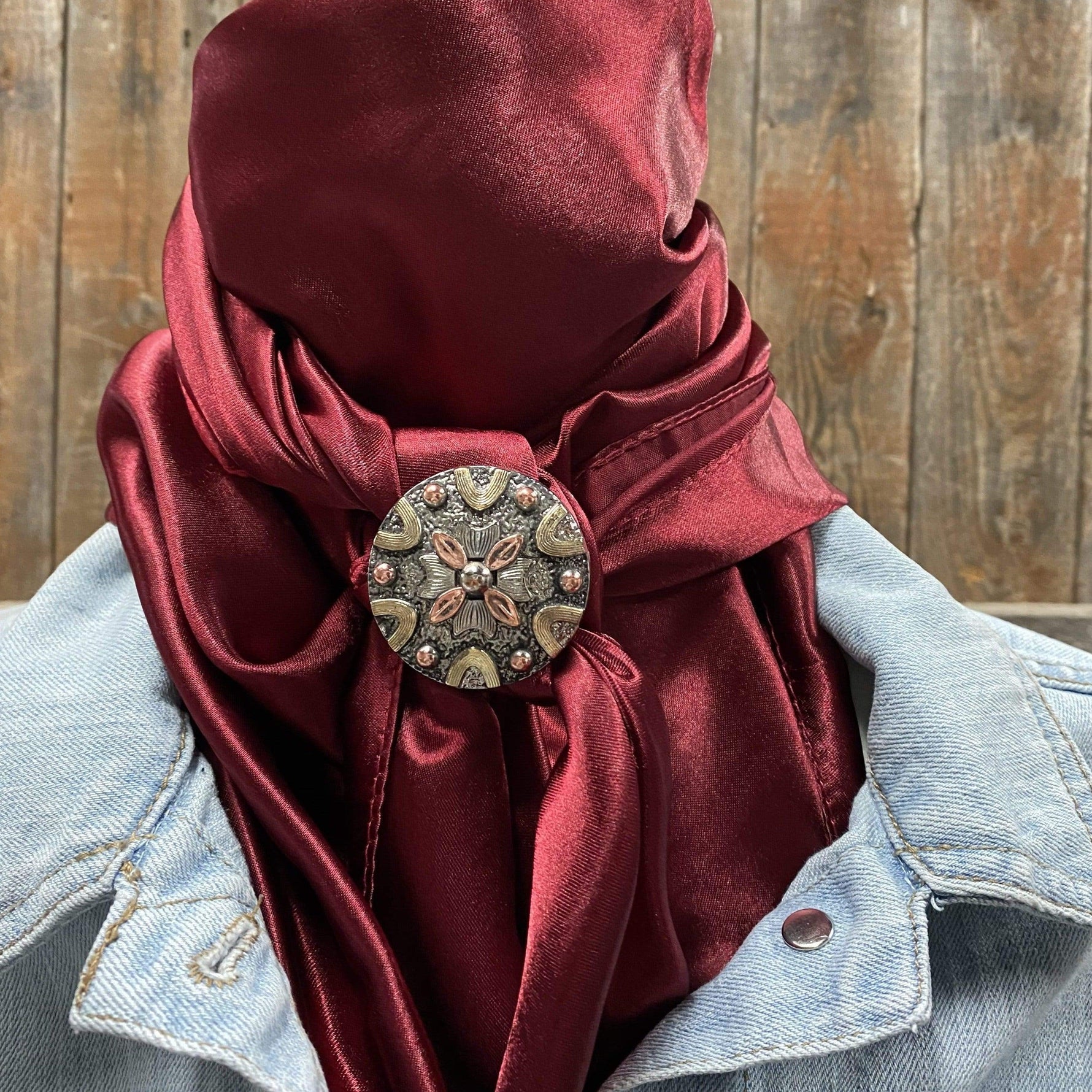Wild Rags WRSC14B Solid Burgundy Wild Rag/Scarf - W147L Slide WRSC14B