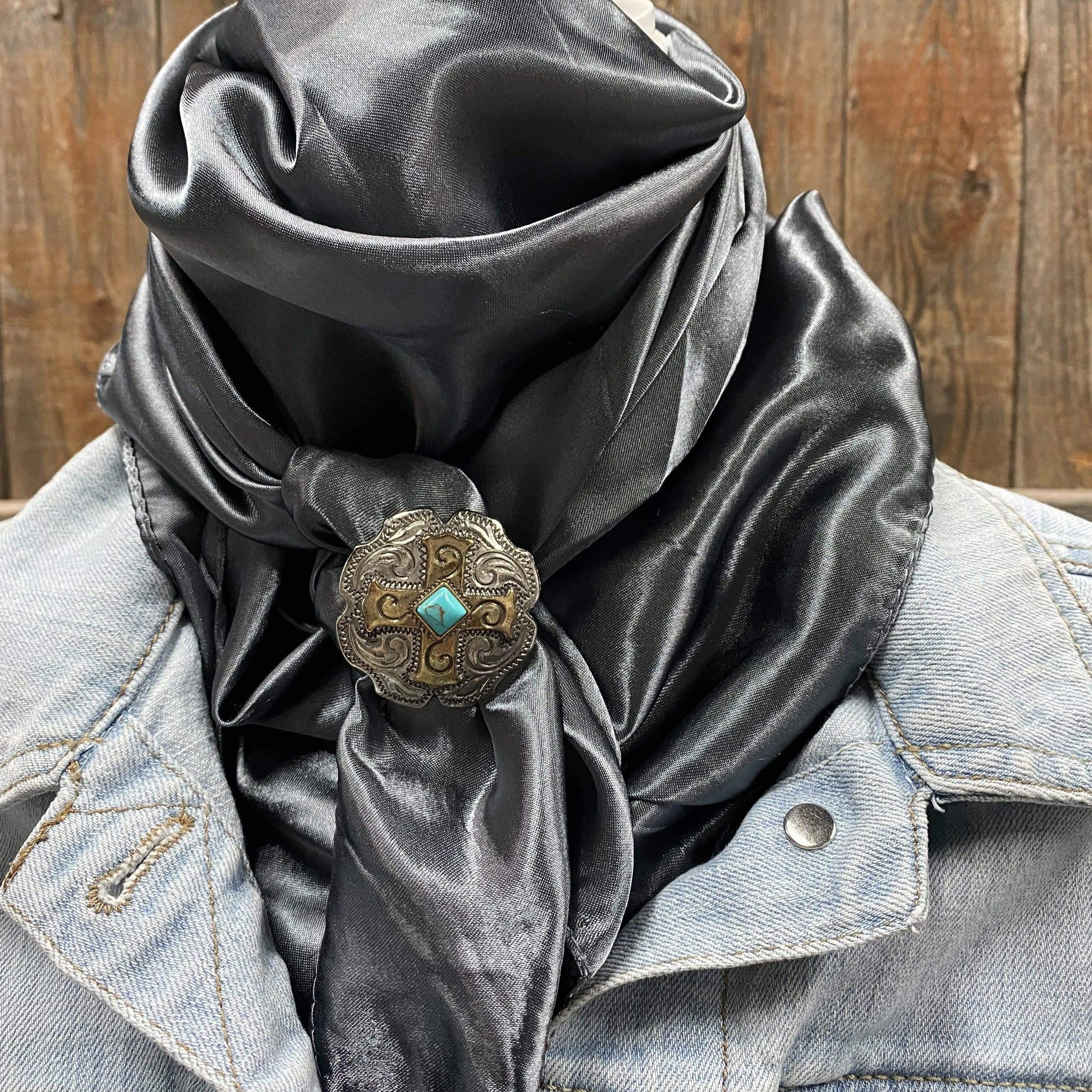 Wild Rags WRSC15B Solid Silver/Grey Wild Rag/Scarf -W189L Slide WRSC15B