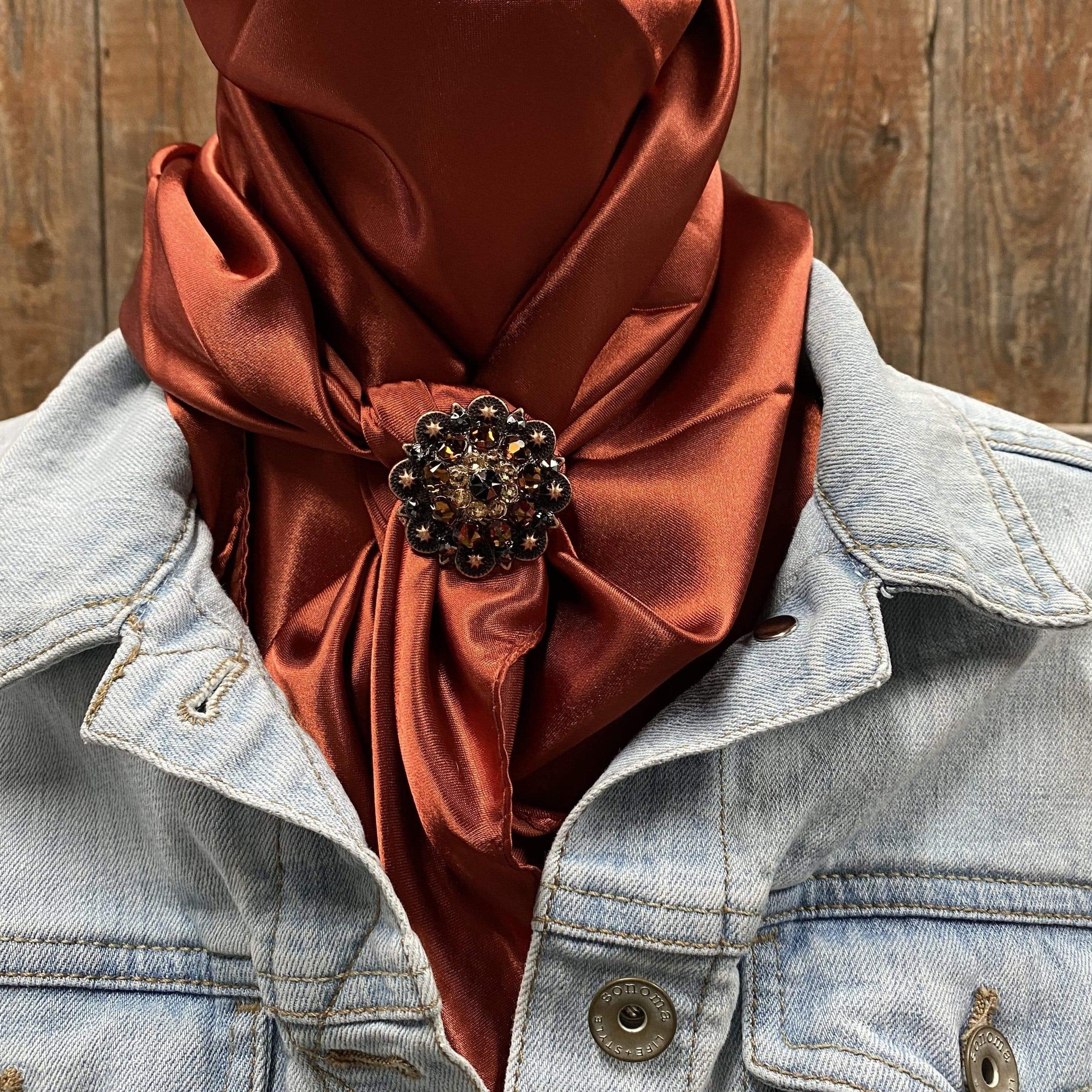 Wild Rags WRSC16A Solid Rust Wild Rag/Scarf - Copper Jet, Champagne, & Topaz Slide WRSC16A