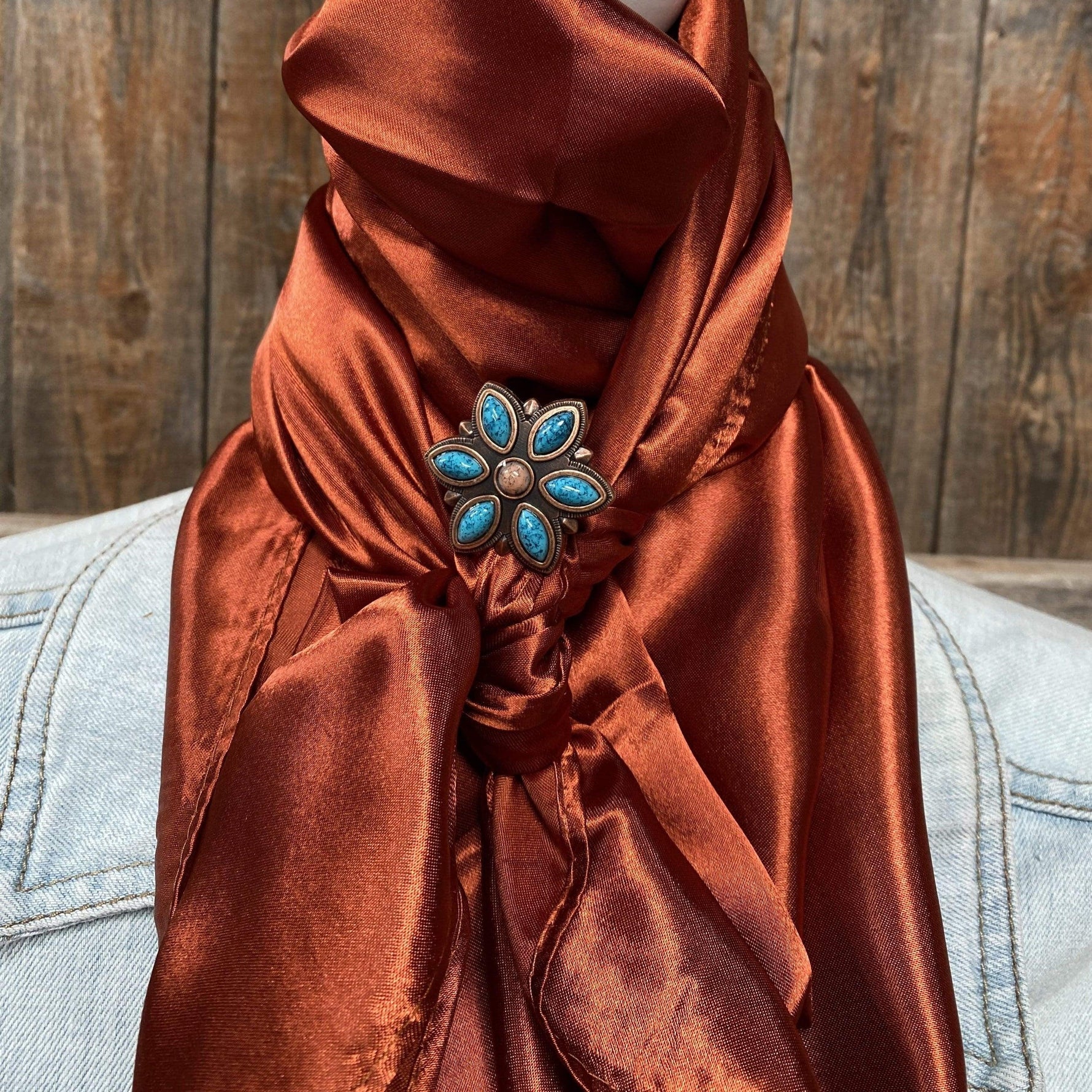 Wild Rags WRSC16C Solid Rust Wild Rag/Scarf - W207L Slide WRSC16C