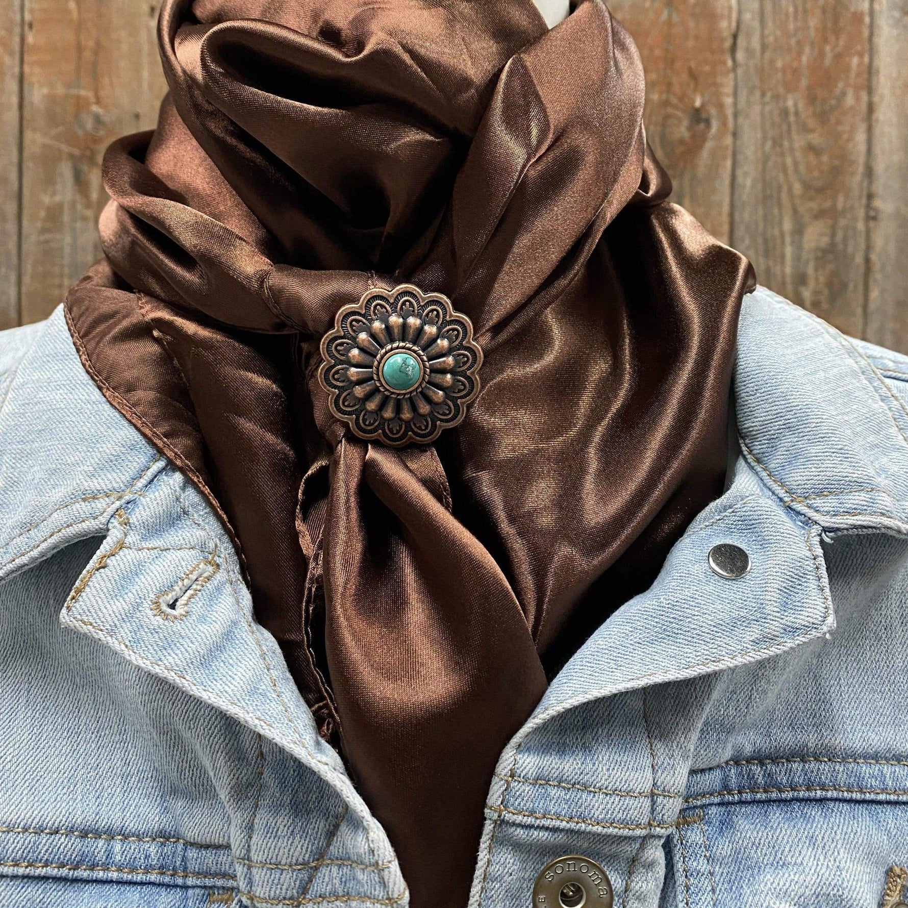 Wild Rags WRSC2B Solid Brown Wild Rag/Scarf - W103L Slide WRSC2B