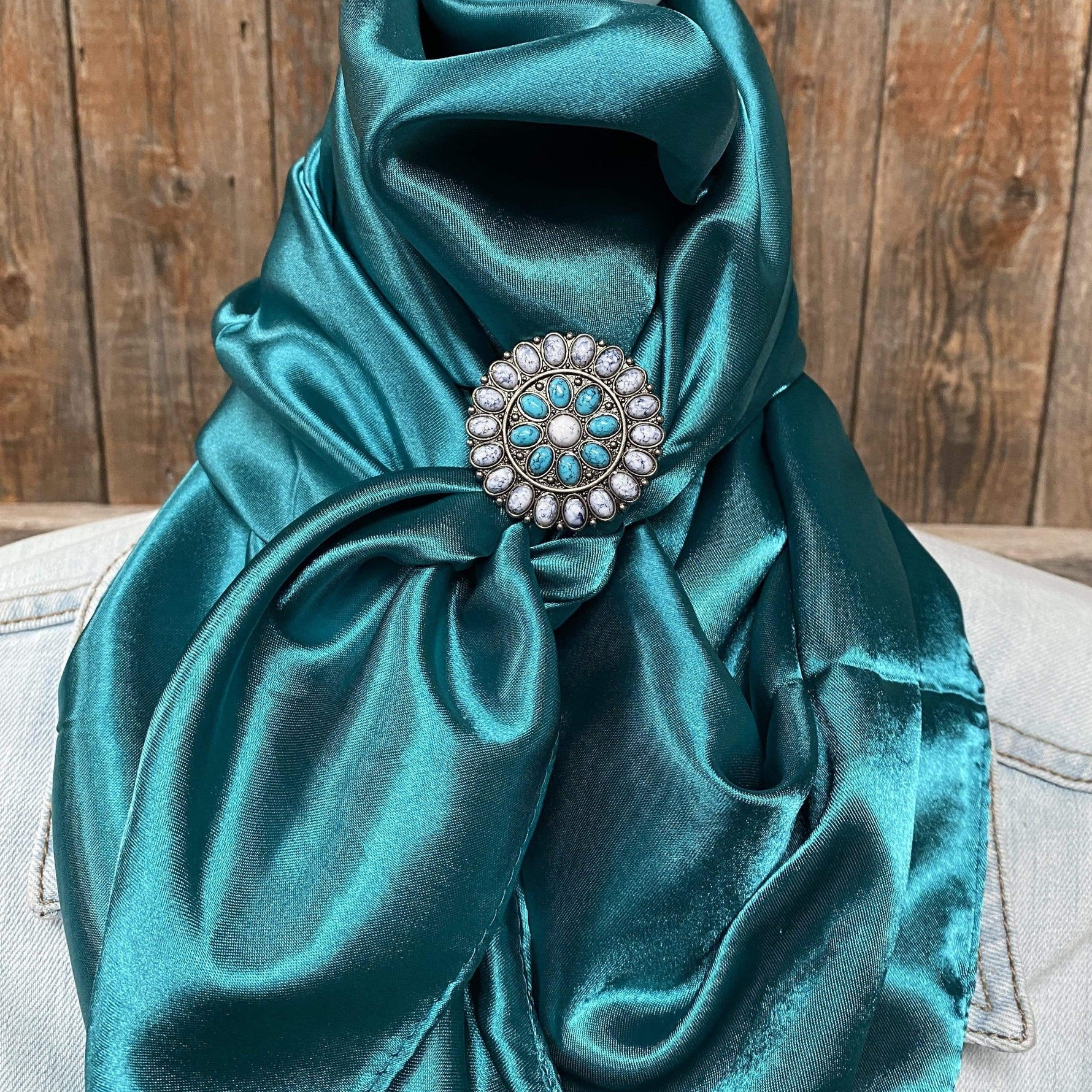 Wild Rags WRSC5E Solid Teal Wild Rag/Scarf -Slide W12 WRSC5E