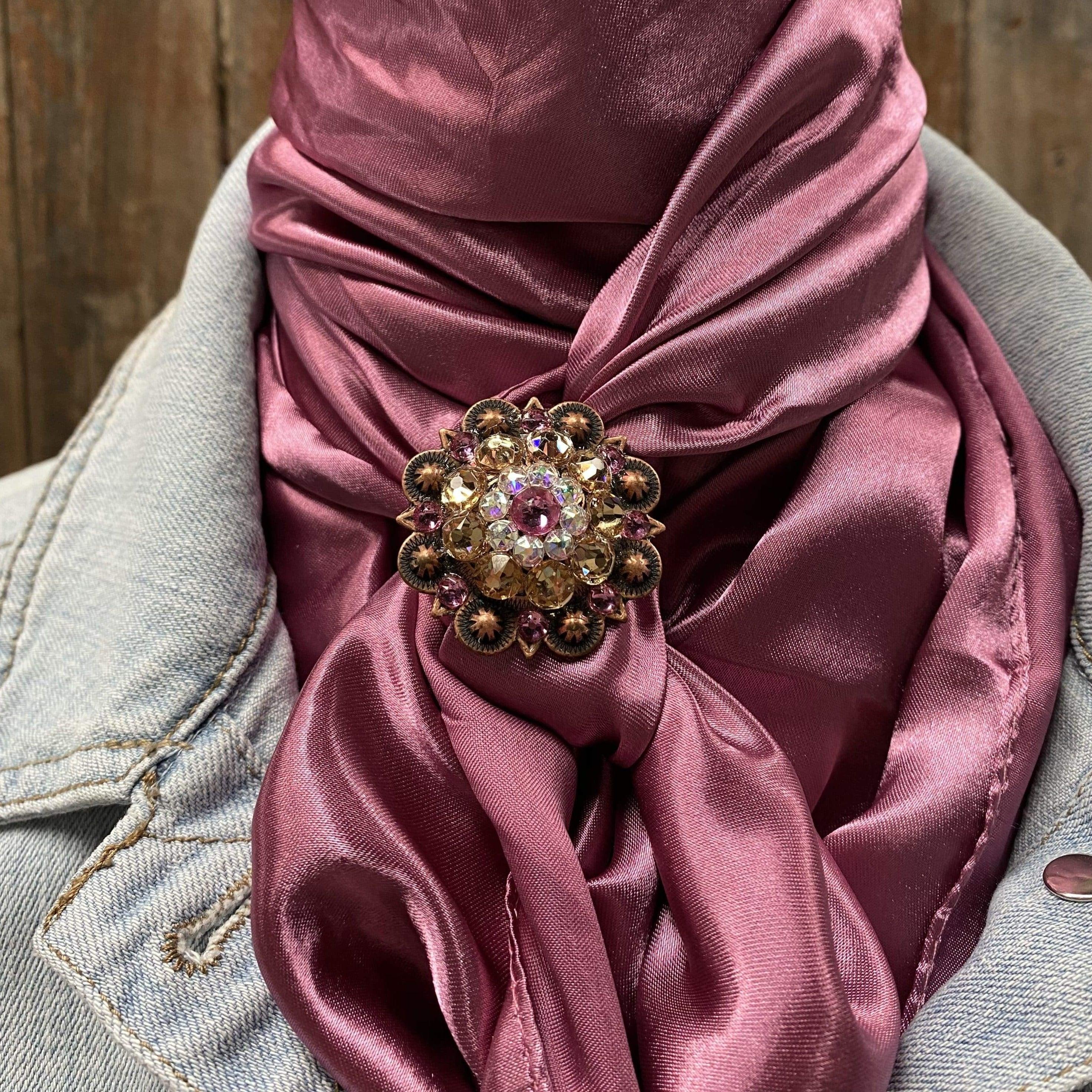 Wild Rags WRSC6A Rose Wild Rag/Scarf- Copper Pink, AB & Champagne  Slide WRSC6A